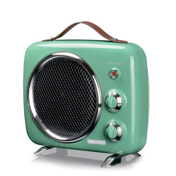 Ariete Termoventilatore Vintage, Freddo e Caldo, Termostato regolabile, Maniglia per facile trasporto, 2000 W, Verde