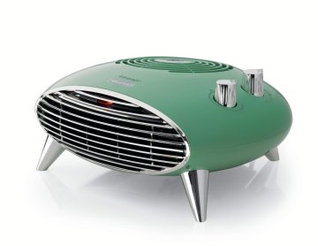 Ariete 8211 Termoventilatore da tavolo, Stufetta elettrica, 2000W, Termostato, Silenzioso, Griglia e piedi cromati, Verde