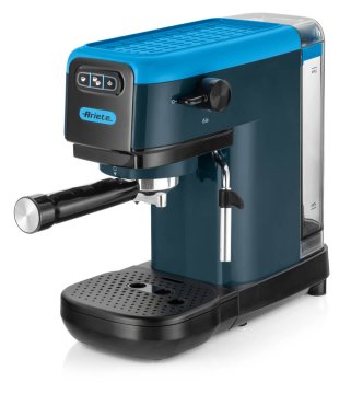 Ariete 1399 Macchina da caffè espresso Sky Blue, Per polvere e cialde ESE, 1300 W, Capacità 1,1L, 15 bar di pressione, Filtro 1, 2 tazze e cialda ESE, Cappuccino, Blu