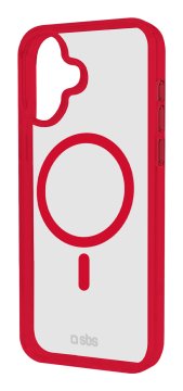 SBS TEMAGCOLIP1661R custodia per cellulare 15,5 cm (6.1") Cover Rosso, Trasparente