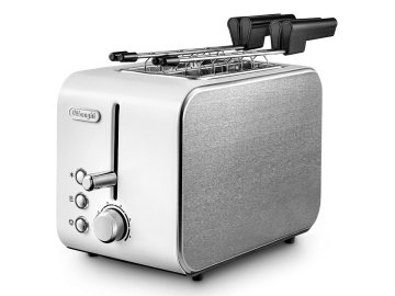 De’Longhi CTX 2203.W tostapane 2 fetta/e 550 W Argento, Bianco