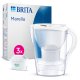 Brita Caraffa filtrante Marella bianca (2.4L) incl. 3 x filtri MAXTRA PRO All-in-1 - adatta alla porta del frigorifero con Memo digitale e coperchio ribaltabile 2