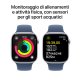 Apple Watch Series 10 Serie 10 GPS 46mm Cassa in Alluminio Color Argento con Denim Sport Band - M/L 5