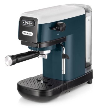 Ariete 1399 Macchina da caffè espresso Snow Bianco, Per polvere e cialde ESE, 1300 W, Capacità 1,1L, 15 bar di pressione, Filtro 1, 2 tazze e cialda ESE, Cappuccino, Bianco