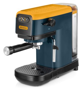 Ariete 1399 Macchina da caffè espresso Mango Yellow, Per polvere e cialde ESE, 1300 W, Capacità 1,1L, 15 bar di pressione, Filtro 1, 2 tazze e cialda ESE, Cappuccino, Giallo