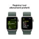 Apple Watch SE GPS 40mm Cassa Alluminio Galassia con Verde Lago Sport Loop 7