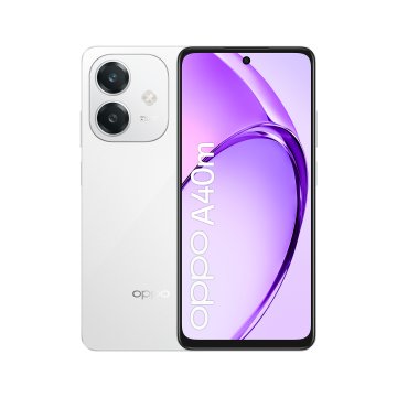 OPPO A40M Smartphone, Fotocamera AI 50MP, Selfie 5MP, Display 6.67” 90HZ LCD HD+, 5100mAh, RAM 16 GB (8+8) + ROM 256GB, IP54, [Versione Italia], Starlight Bianco