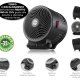 Macom Enjoy & Relax Tornado Interno Nero 2000 W Riscaldatore ambiente elettrico con ventilatore 8