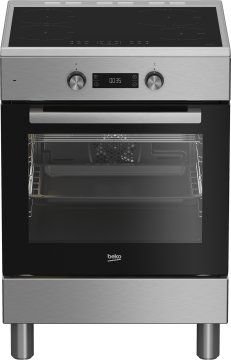 Beko Cucina a libera installazione inox, forno elettrico 6 funzioni, piano cottura induzione 4 zone, 60x60, Classe A