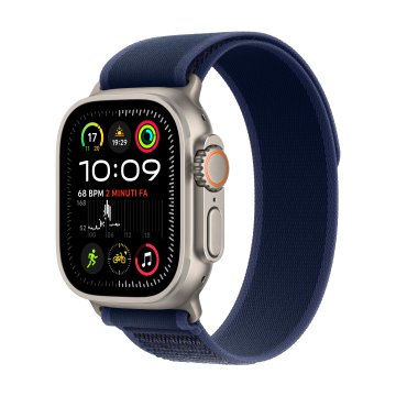 Apple Watch Ultra 2 GPS + Cellular 49mm Cassa in Titanio con Blue Trail Loop - S/M