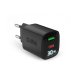 CARICABATT.RETE LCD GAN 30W 1USB-C + 1USB-A NERO 2