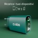 CARICABATT.RETE LCD GAN 30W 1USB-C + 1USB-A VERDE 11