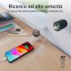 CARICABATT.RETE LCD GAN 30W 1USB-C + 1USB-A VERDE 7