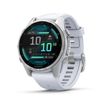 Garmin Fenix 8 3,3 cm (1.3") AMOLED 43 mm Digitale 416 x 416 Pixel Touch screen Argento Wi-Fi GPS (satellitare)