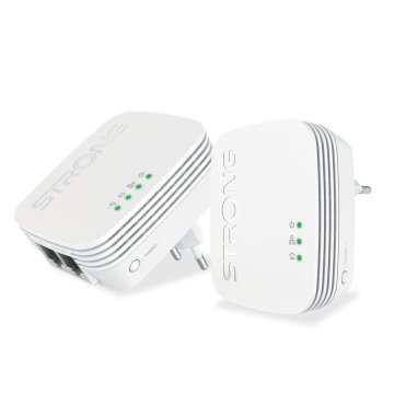 Strong POWERLWF600DUOMINI adattatore di rete PowerLine 600 Mbit/s Collegamento ethernet LAN Wi-Fi Bianco 2 pz