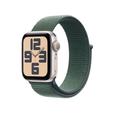 WATCH SE GPS 40MM STARLIGHT ALUMINIUM CASE WITH LAKE GREEN SPORT LOOP