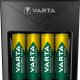 Varta LCD Plug charger+ AA & AAA ((Batterie ricaricabili NiMH incl. 4x AA 2100 mAh accu), nero 5