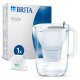 Brita Caraffa filtrante per acqua Style Grey (2.4L) incl. 1 x filtro MAXTRA PRO All-in-1 - caraffa adatta al frigorifero con LED-LTI intelligente & coperchio ribaltabile 2