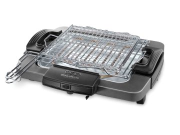 De’Longhi BQ 60.X barbecue per l'aperto e bistecchiera Grill Da tavolo Elettrico Nero, Grigio 1900 W