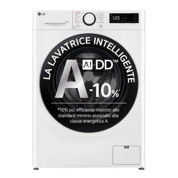 LG F4R3011NSWB Lavatrice 11kg AI DD, Classe A-10%, 1400 giri, Lavaggio a vapore