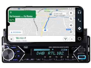 Trevi AUTORADIO DAB FM 160W SUPPORTO SMARTPHONE 7" WIRELESS USB MICRO SD SCD 5753 DAB