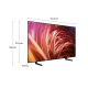 Samsung TV OLED 4K 77” QE77S85DAEXZT Smart TV Wi-Fi Graphite Black 2024, Processore NQ4 AI GEN2, Self-illuminating pixels, Contour Design, Dolby Atmos 4