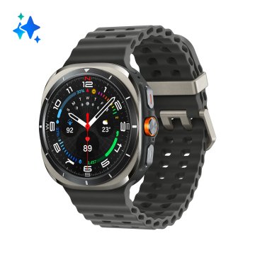 Samsung Galaxy Watch Ultra Smartwatch Galaxy AI, Resistenza estrema, Batteria a lunga durata, Sirena di emergenza, LTE, Cassa in titanio di grado aerospaziale 47mm Titanium Argento