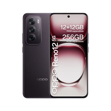 OPPO Reno12 5G AI Smartphone, Tripla fotocamera 50+8+2MP, Selfie 32MP, Display 6.7” 120HZ AMOLED FHD+, 5000mAh, RAM 24 GB (12+12) + ROM 256GB, [Versione Italia], Nero Brown