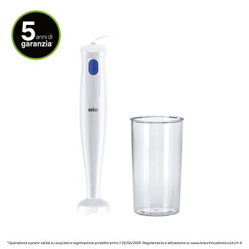 Braun MultiQuick 1 MQ10.001P Minipimer Frullatore ad immersione Bianco