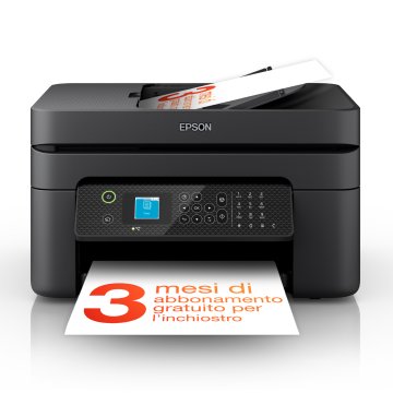 Epson WorkForce WF-2930DWF stampante multifunzione A4 getto d'inchiostro (stampa, scansione, copia), display LCD 3.7cm, ADF, WiFi Direct, 3 mesi di inchiostro incluso con ReadyPrint