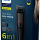 Philips MULTIGROOM Series 3000 rifinitore all-in-one 6 in 1 con 6 accessori per barba e naso MG3710/15 3