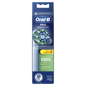 Oral-B CrossAction Testine Di Ricambio Pro Cross Action, 5 Testine