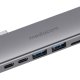 Mediacom MD-M201 replicatore di porte e docking station per laptop Cablato USB 3.2 Gen 1 (3.1 Gen 1) Type-C Alluminio 2