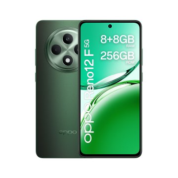 OPPO Reno12 F 5G AI Smartphone, Tripla fotocamera 50+8+2MP, Selfie 32MP, Display 6.67” 120HZ AMOLED FHD+, 5000mAh, RAM 16 GB (8+8) + ROM 256GB, [Versione Italia], Olive Green