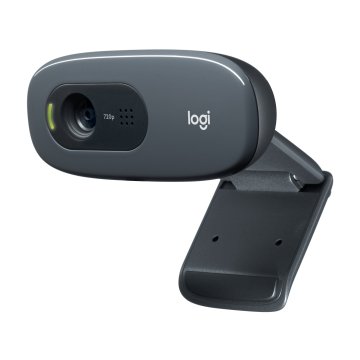 Logitech C270 Webcam HD, HD 720p/30fps, Videochiamate HD Widescreen, Correzione Automatica ‎Luminosità, Microfono Riduzione del Rumore, Skype, FaceTime, Hangouts, ‎WebEx,PC/Mac/Tablet/Chromebook