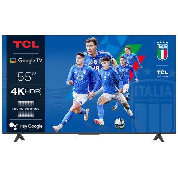 TCL P655 Serie P6 Smart TV Ultra HD 4K 55" 55P655, Dolby Audio, Controlli vocali, Google TV