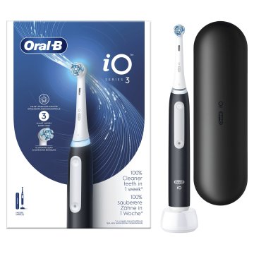 Oral-B Spazzolino Elettrico iO 3 Nero, 1 Testina