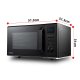 Toshiba MW2-AC25TF(BK) forno a microonde Nero Microonde combinato 25 L 1450 W 8