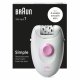 Braun Silk-épil 1 1-000, Epilatore Elettrico Donna Con Cavo, Pelle Liscia Per Settimane, Bianco/Rosa 2