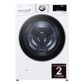 LG F0P3020TSWC Lavatrice capacità XL 20kg AI DD™ Serie P3, Classe B, 1000 giri, TurboWash 360, Vapore, Wi-Fi, Bianco