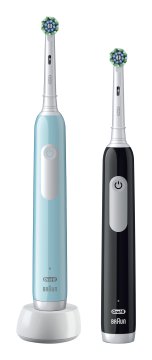 Oral-B Pro 1 PRO1CRSDUO spazzolino elettrico Adulto Spazzolino rotante-oscillante Nero, Turchese, Bianco