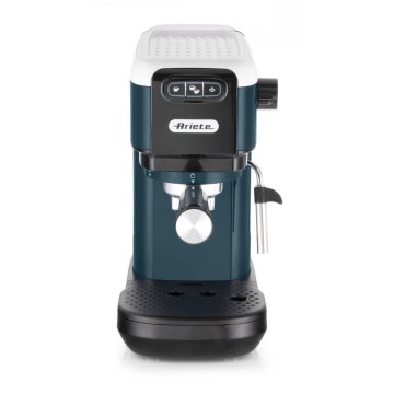 Ariete 1399 Macchina da caffè espresso Snow Bianco, Per polvere e cialde ESE, 1300 W, Capacità 1,1L, 15 bar di pressione, Filtro 1, 2 tazze e cialda ESE, Cappuccino, Bianco