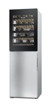 Miele KWNS 4784 DE Cantinetta vino con compressore Libera installazione Argento 44 bottiglia/bottiglie