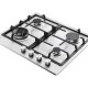 Candy Moderna CHG6BF4WTX Acciaio inox Da incasso 60 cm Gas 4 Fornello(i) 4