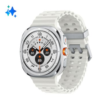 Samsung Galaxy Watch Ultra Smartwatch Galaxy AI, Resistenza estrema, Batteria a lunga durata, Sirena di emergenza, LTE, Cassa in titanio di grado aerospaziale 47mm Titanium Bianco