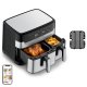 Moulinex Dual Easy Fry EZ905D20 friggitrice Doppia 8,3 L Indipendente 2450 W Friggitrice ad aria calda Nero, Acciaio inox 3