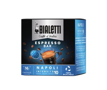 Bialetti Napoli Capsule caffè Tostatura scura 16 pz