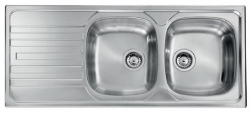 CM Nihal 116x50 2V Lavello ad incasso Rettangolare Acciaio inox