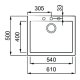 Elleci Quadra 110 Lavello montato su piano Rettangolare Keratek plus 3