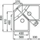 Elleci Unico Corner Lavello montato su piano Angolo Granitek 3